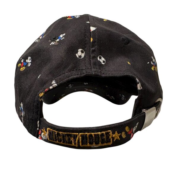 Mickey Mouse Black Sports Soccer Baseball Cap Hat Disney Unisex Adjustable - Picture 4 of 7